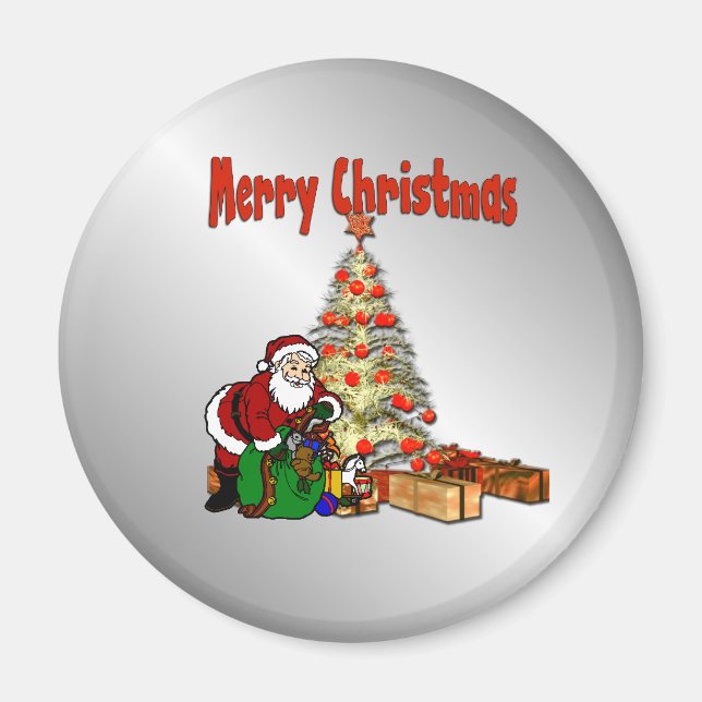 Imã Árvore de Natal de Papai Noel (Frente)