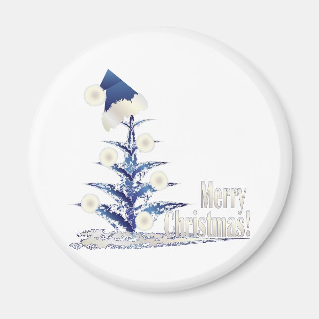 Imã Árvore de Natal de papais noeis (Frente)