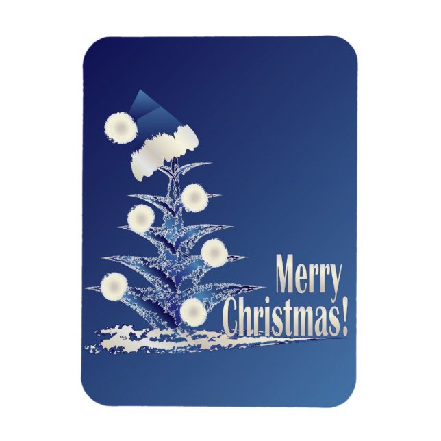 Ímã Árvore de Natal de papais noeis (Vertical)
