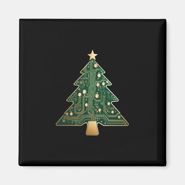 Imã Árvore de Natal de Placa de Circuito de Tecnologia (Frente)