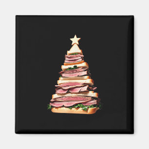 Imã Árvore de Natal de Sanduíche de Carne de Bovino