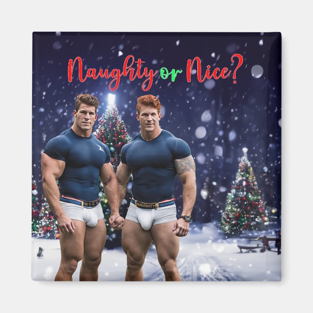 Imã Árvore de Natal decorada de SlipperyJoe (Frente)