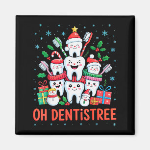 Imã Árvore de Natal Dentista Engraçado Natal Dentária