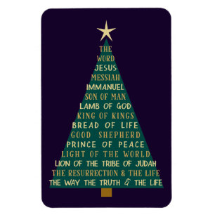 Ímã Árvore de Natal dos Nomes de Jesus