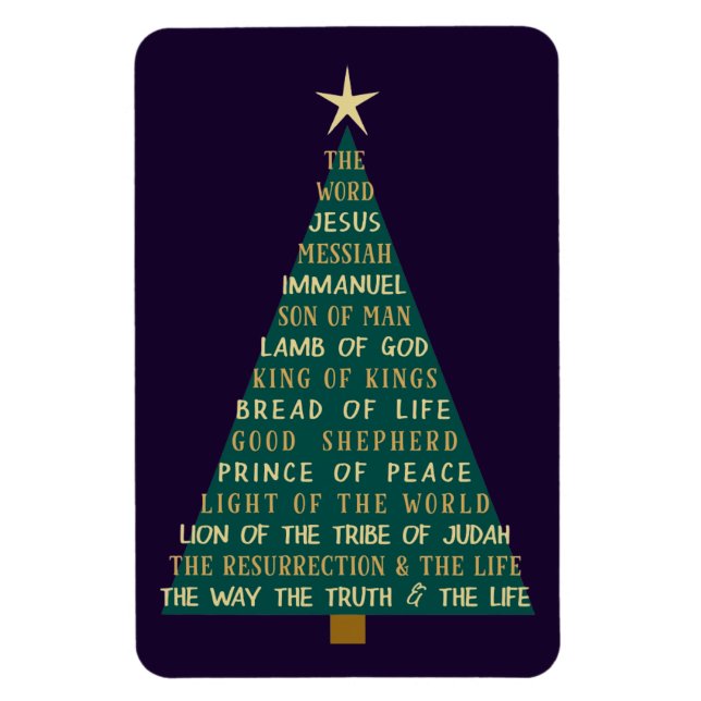 Ímã Árvore de Natal dos Nomes de Jesus (Vertical)