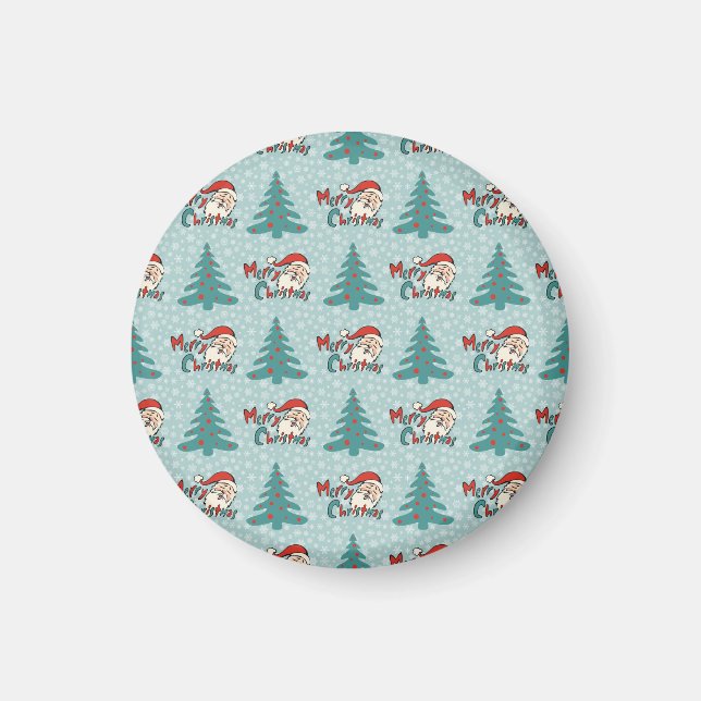 Imã Árvore de Natal e Papai Noel (Frente)