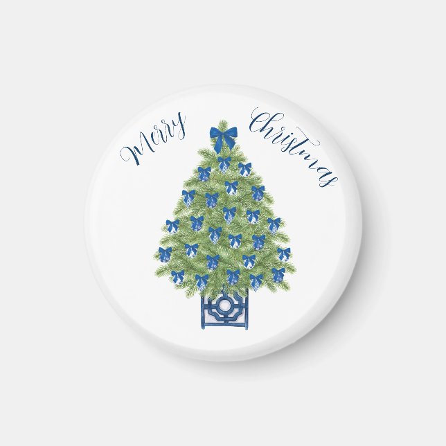 Imã Árvore de Natal em Chinoiserie (Frente)