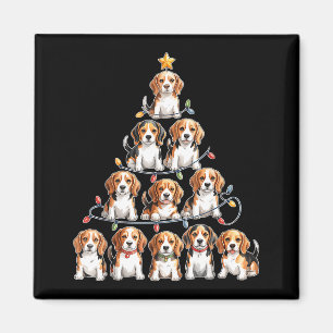 Imã Árvore de Natal engraçada do Beagle Amantes de Cãe