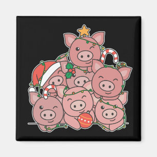 Imã Árvore de Natal Engraçado Natal Animal