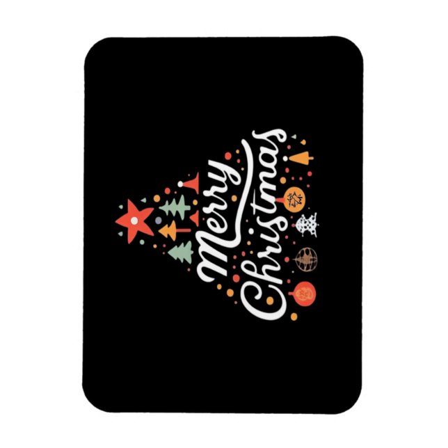 Ímã Árvore de Natal Feliz Natal Clássico (Vertical)