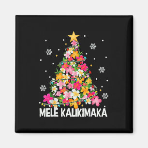 Imã Árvore de Natal Floral Havaiana Mele Kalikimaka Tr