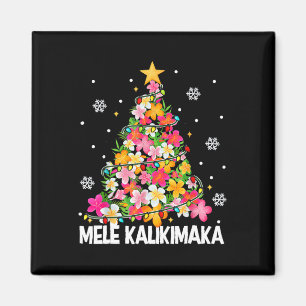 Imã Árvore de Natal Floral Havaiana Mele Kalikimaka Tr