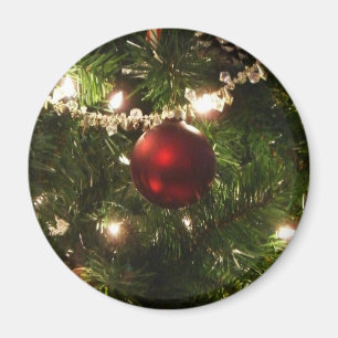 Imã Árvore de Natal I Feriado Bonito Verde e Vermelho