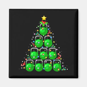 Imã Árvore de Natal Kettlebell Xmas Academia Treinamen