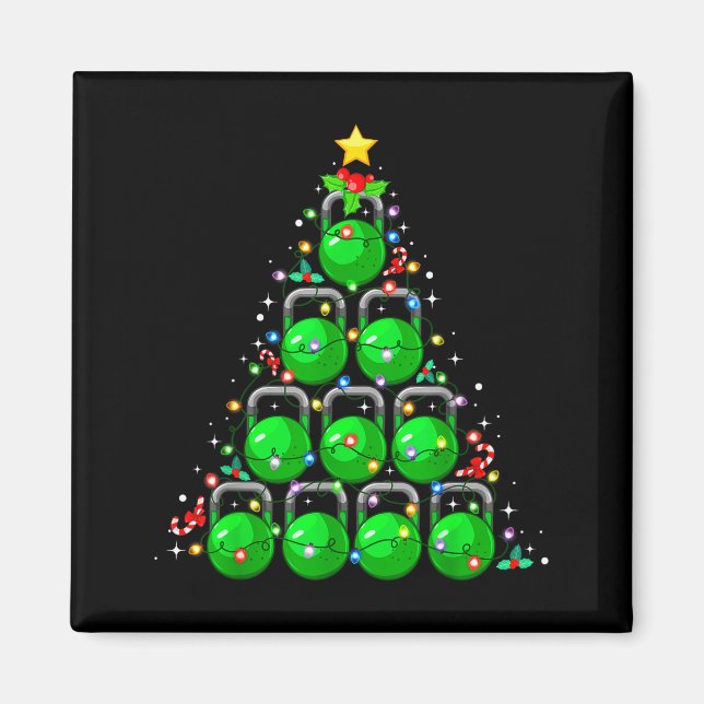 Imã Árvore de Natal Kettlebell Xmas Academia Treinamen (Frente)