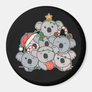 Imã Árvore de Natal Koala Engraçado Magneta de Natal A