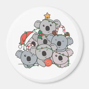 Imã Árvore de Natal Koala Engraçado Magneta de Natal A