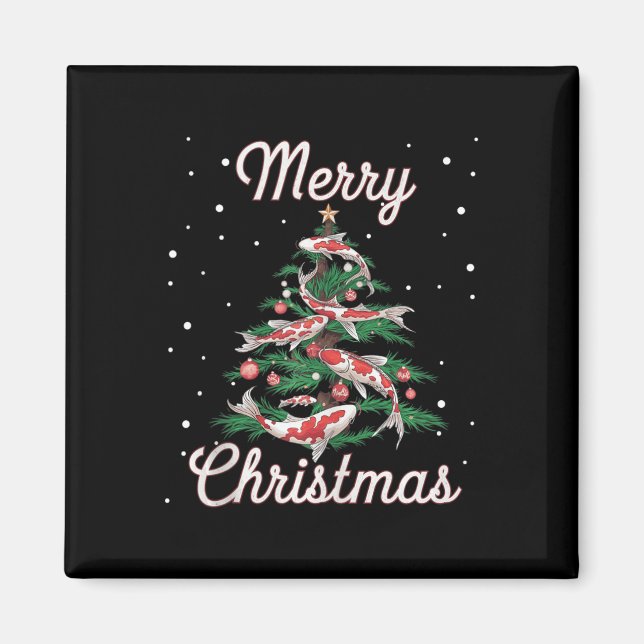 Imã Árvore de Natal Koi Fish Xmas Tree Koi Carp (Frente)