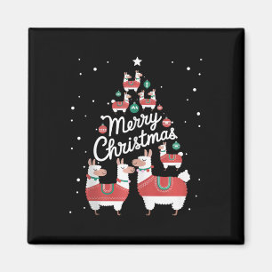 Imã Árvore de Natal Lama Xmas Tree Llamas