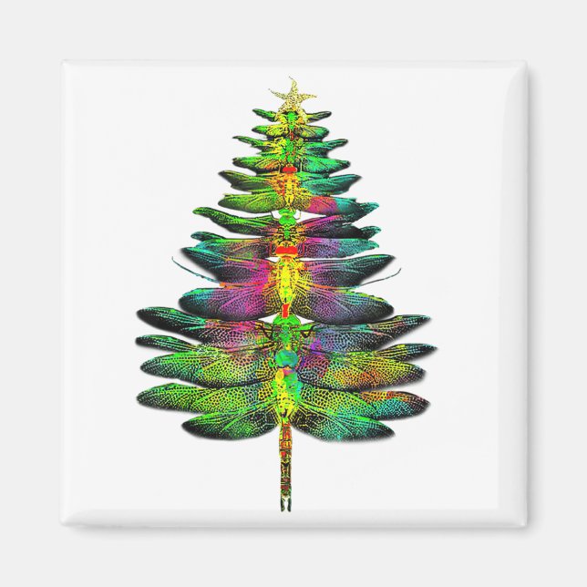 Imã Árvore de Natal Libélula Libélula Natal  (Frente)