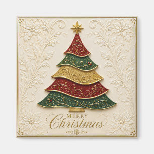 Imã Árvore de Natal Ornamentada a Ouro