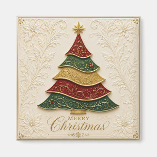 Imã Árvore de Natal Ornamentada a Ouro