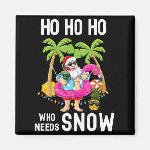 Imã Árvore de Natal Palma Papai Noel Surfando Praia de