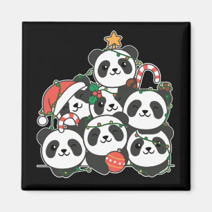 Imã Árvore de Natal Panda Engraçado Magneta de Natal A