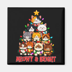 Imã Árvore de Natal para Gatos Meowy e Brilhante Camis