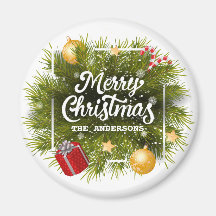 Árvore de Natal Personalizada Elegante | Magnet