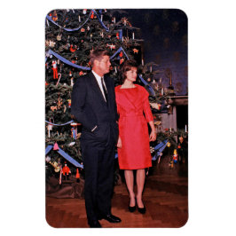Ímã Árvore de Natal Presidente John Kennedy & Jacqueli