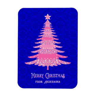 Ímã Árvore de Natal Rosa Personalizada Moderna do Spar