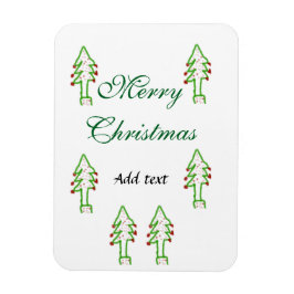 Ímã Árvore de Natal verde cereja vermelha alegria Nata