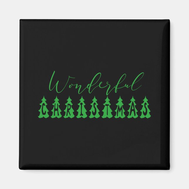 Imã Árvore de Natal Verde Tygraphy Maravilhosa (Frente)
