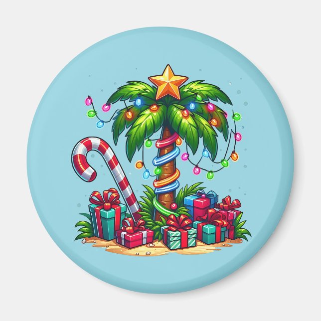 Imã Árvore de Palma de Natal tropical (Frente)