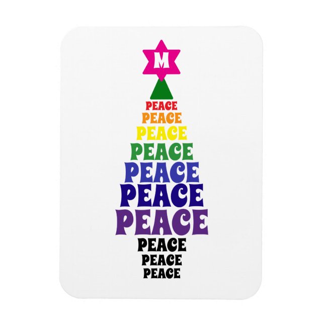 Ímã Árvore de Paz do Arco-íris Cura para Natal Adicion (Vertical)