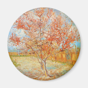 Imã Árvore de pêssego cor-de-rosa de Van Gogh no ím