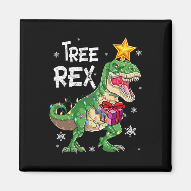 Imã Árvore do Dinossauro de Natal Rex Pajamas Homens M (Frente)