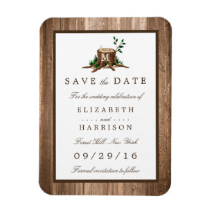 Ímã Árvore Do Monograma Da Madeira Rústica Do País Sal