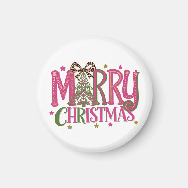 Imã Árvore Feliz de Natal (Frente)