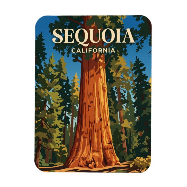 Ímã Árvore General Sherman, Parque Nacional Sequoia EU (Vertical)