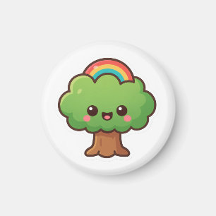 Imã Árvore Kawaii Amigável