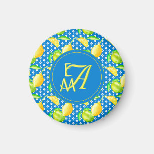 Imã Árvore Lemon Monogramada Azure Azure Decor Novo