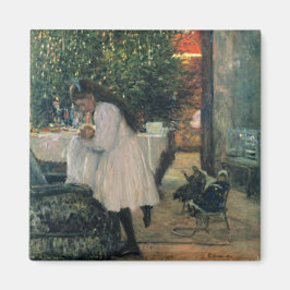 Imã Árvore Natal Feriado Rapariga e Arte de Vintage Be