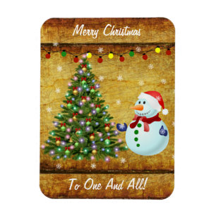 Ímã Árvore Natal Snowman