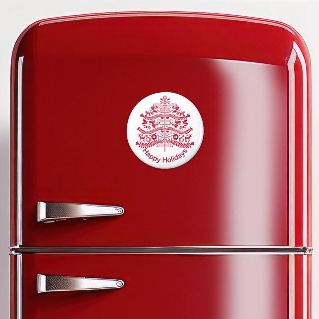 Imã Árvore Nórdica de Natal da Red Scandinavian (Criador carregado)