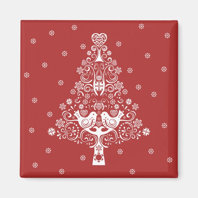 Imã Árvore Nórdica de Natal escandinava Magia (Frente)