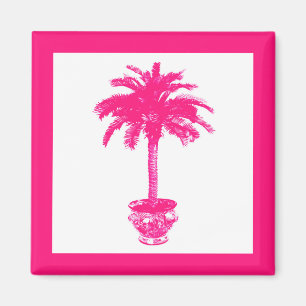 Imã Árvore Palm Potente - cor-de-rosa e branco de fú