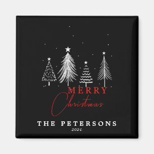 Imã Árvore Simples de Pinheiros de Natal Elegante Pr