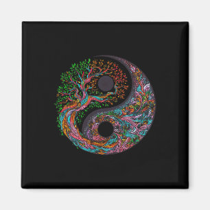 Imã Árvore Yin Yang Da Vida Símbolo Taoísta Meditação 